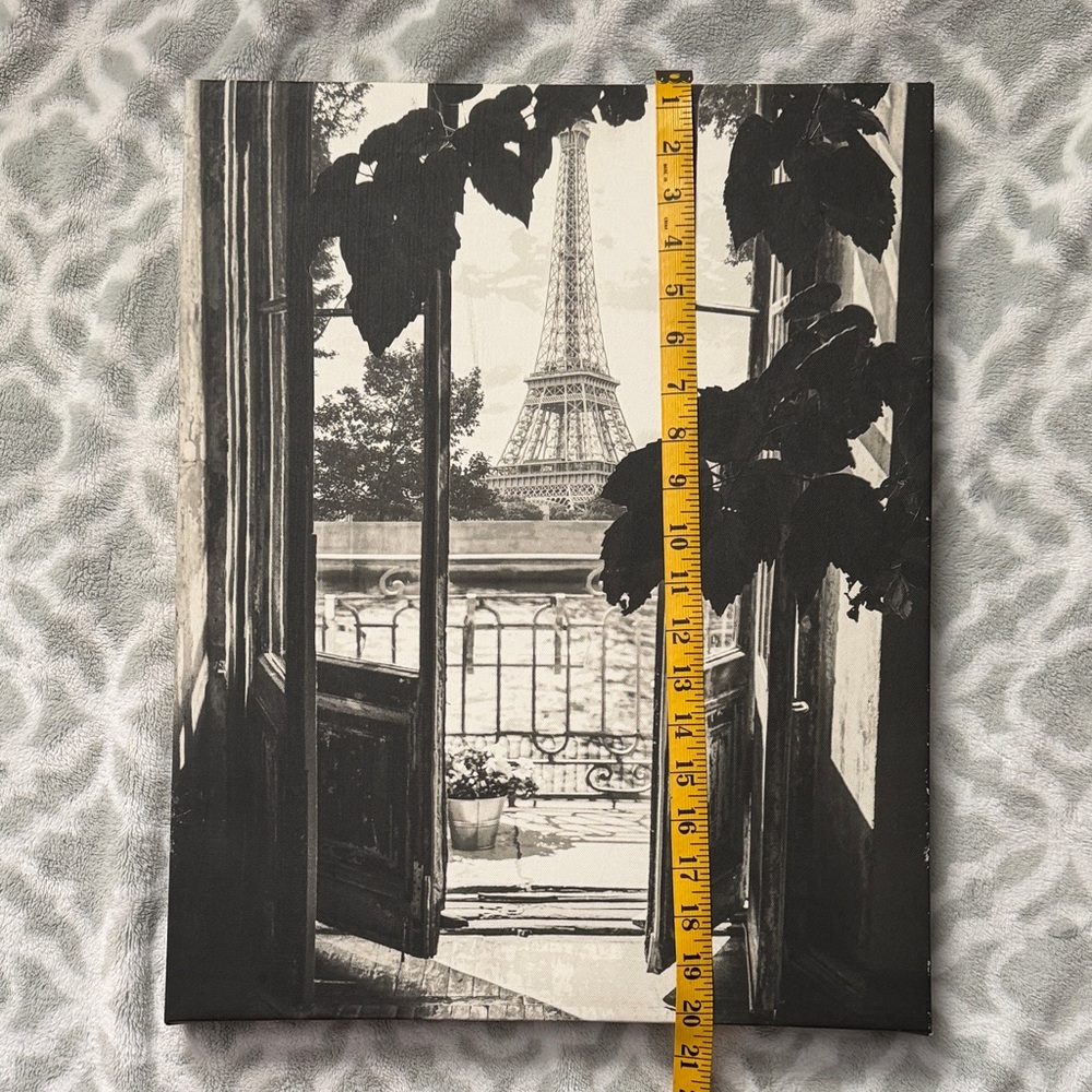 Black and White Paris Canvas Art - Picture 3 of 3
